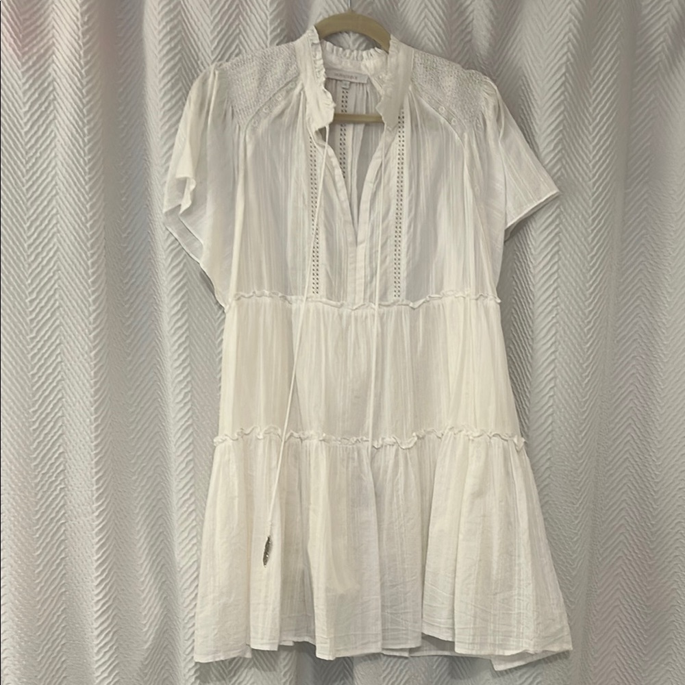 White Short Sleeve Dress